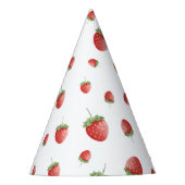 イチゴ誕生日 パーティーハット (正面)