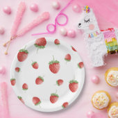 イチゴ誕生日 ペーパープレート (パーティー)