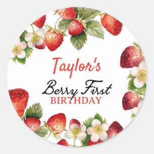 イチゴ誕生日 ラウンドシール