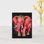 イチゴ象 イタリア 脳腐れ ミーム 誕生日 カード (黄色い花)