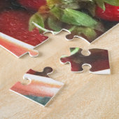 イチゴ赤い果実写真夏のおもしろい ジグソーパズル (側面)