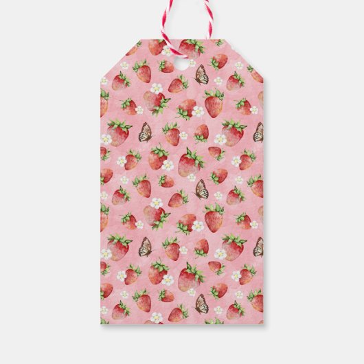 イチゴ赤ちゃんシャワーありがとう ギフトタグ (裏面)