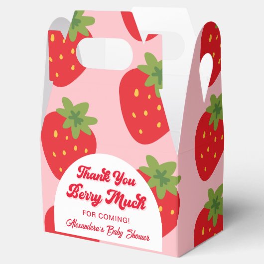 イチゴ赤ちゃんシャワーありがとう フェイバーボックス (オープン)