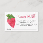 イチゴ赤ちゃんシャワーおむつラッフルエンクロージャカー エンクロージャーカード (正面)