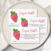 イチゴ赤ちゃんシャワーおむつラッフルエンクロージャカー エンクロージャーカード
