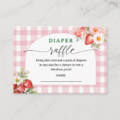 イチゴ赤ちゃんシャワーおむつラッフルエンクロージャー エンクロージャーカード (正面)