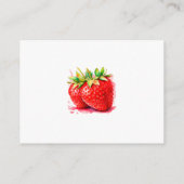 イチゴ赤ちゃんシャワーおむつラッフルカード エンクロージャーカード (裏面)