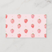 イチゴ赤ちゃんシャワーおむつラッフルカード エンクロージャーカード (裏面)