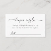 イチゴ赤ちゃんシャワーおむつラッフルカード エンクロージャーカード (正面)