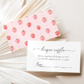 イチゴ赤ちゃんシャワーおむつラッフルカード エンクロージャーカード