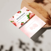イチゴ赤ちゃんシャワーおむつラッフルカード 名刺