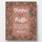 イチゴ赤ちゃんシャワーおむつラッフルサイン フォトプラーク (正面)