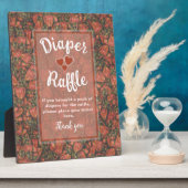 イチゴ赤ちゃんシャワーおむつラッフルサイン フォトプラーク (側面)