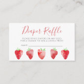 イチゴ赤ちゃんシャワーおむつラッフル エンクロージャーカード (正面)