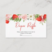 イチゴ赤ちゃんシャワーおむつラッフル エンクロージャーカード (正面)