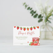 イチゴ赤ちゃんシャワーおむつラッフル エンクロージャーカード (スタンド正面)