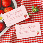 イチゴ赤ちゃんシャワーおむつラッフル エンクロージャーカード