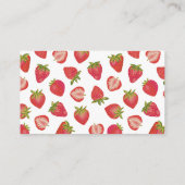 イチゴ赤ちゃんシャワーおむつラッフル エンクロージャーカード (裏面)