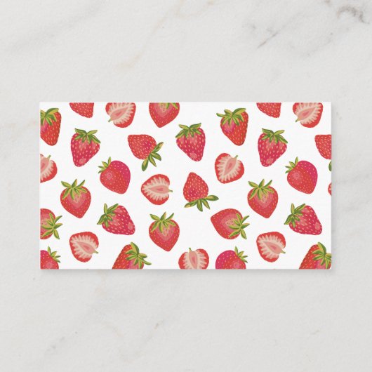 イチゴ赤ちゃんシャワーおむつラッフル エンクロージャーカード (裏面)