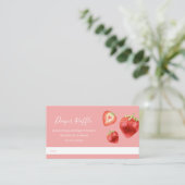 イチゴ赤ちゃんシャワーおむつラッフル エンクロージャーカード (スタンド正面)