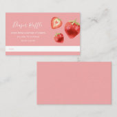 イチゴ赤ちゃんシャワーおむつラッフル エンクロージャーカード (正面/裏面)