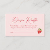 イチゴ赤ちゃんシャワーおむつラッフル エンクロージャーカード (正面)