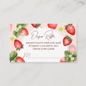 イチゴ赤ちゃんシャワーおむつラッフル エンクロージャーカード (正面)