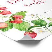 イチゴ赤ちゃんシャワーおむつラッフル ポスター (角)