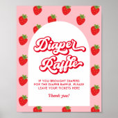 イチゴ赤ちゃんシャワーおむつラッフル ポスター (正面)