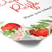 イチゴ赤ちゃんシャワーおむつラッフル ポスター (角)