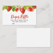 イチゴ赤ちゃんシャワーおむつラッフル 名刺 (正面/裏面)