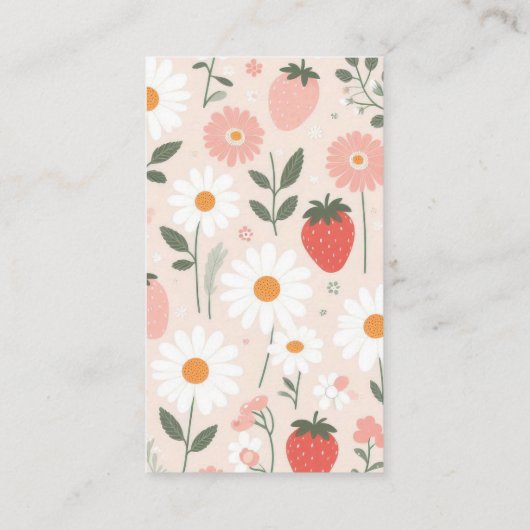 イチゴ赤ちゃんシャワーベビー本 エンクロージャーカード (裏面)