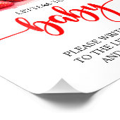 イチゴ赤ちゃんシャワーベビー標識 フォトプリント            (角)