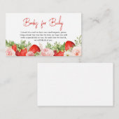イチゴ赤ちゃんシャワーベビー エンクロージャーカード (正面/裏面)