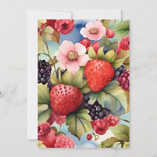 イチゴ赤ちゃんシャワーベリースウィート 招待状 (裏面)