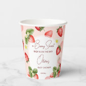 イチゴ赤ちゃんシャワーベリー甘いテンプレート 紙コップ (裏面)