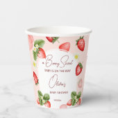 イチゴ赤ちゃんシャワーベリー甘いテンプレート 紙コップ (正面)