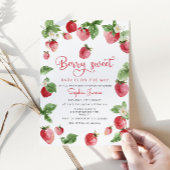 イチゴ赤ちゃんシャワーベリー甘い赤ちゃんシャワー 招待状