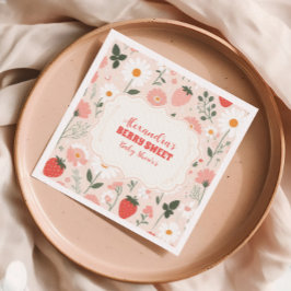 イチゴ赤ちゃんシャワーベリー スタンダードカクテルナプキン