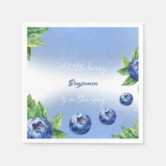 イチゴ赤ちゃんシャワーペーパーナプキン スタンダードカクテルナプキン (正面)