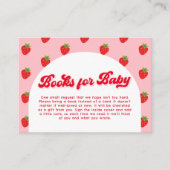 イチゴ赤ちゃんシャワー予約リクエスト エンクロージャーカード (正面)