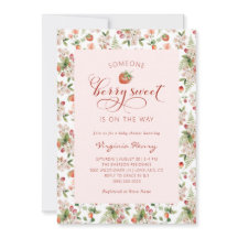 イチゴ赤ちゃんシャワー招待状