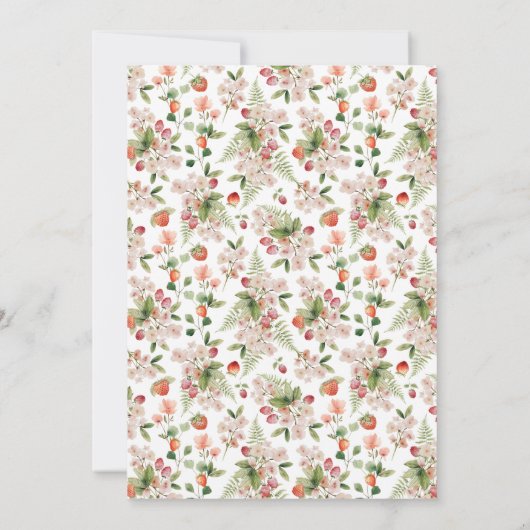 イチゴ赤ちゃんシャワー招待状 招待状 (裏面)