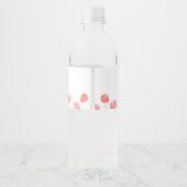 イチゴ赤ちゃんシャワー水ボトルラベル ペットボトルラベル (裏面)