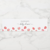 イチゴ赤ちゃんシャワー水ボトルラベル ペットボトルラベル (シングルラベル)