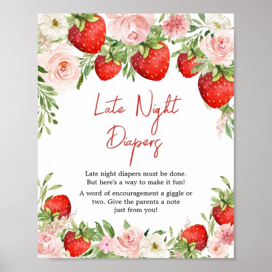 イチゴ赤ちゃんシャワー深夜おむつ ポスター (正面)