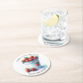 イチゴ赤ちゃんシャワー記念品 ラウンドペーパーコースター (インサイチュ)
