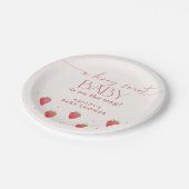 イチゴ赤ちゃんシャワー、ベリーガール赤ちゃんシャワー ペーパープレート (アングル)