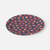 イチゴ赤と青の夏のパーティー ペーパープレート (アングル)