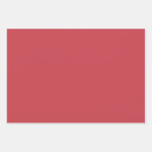 イチゴ赤無地の色 ラッピングペーパーシート (正面2)